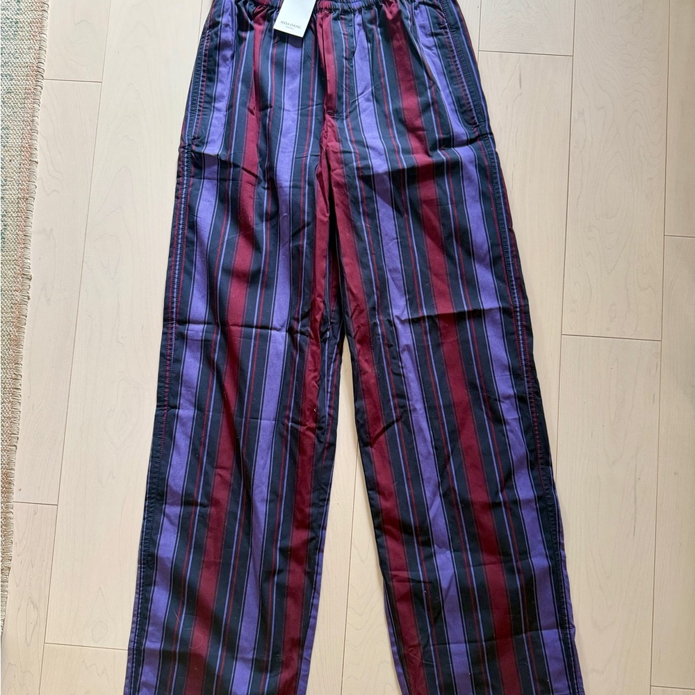 Madewell Purple and Red Striped Pants/ALEXA CHUNG